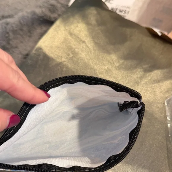 Blue and Gold Swirl Pouch - Picture 4 of 5